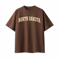 Collection 1 North Dakota Essential Cotton T-Shirt - Coffee front