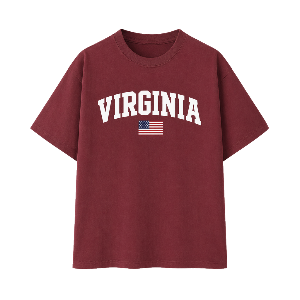 Collection 2 Virginia Essential Cotton T-Shirt - Wine Gray front