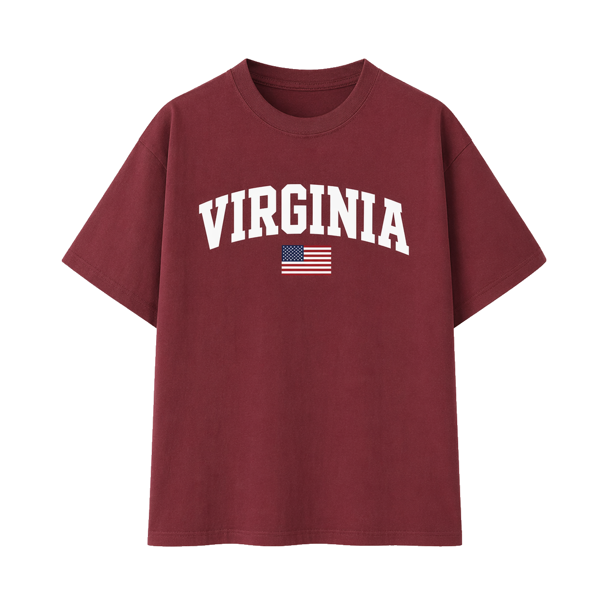 Collection 2 Virginia Essential Cotton T-Shirt - Wine Gray front