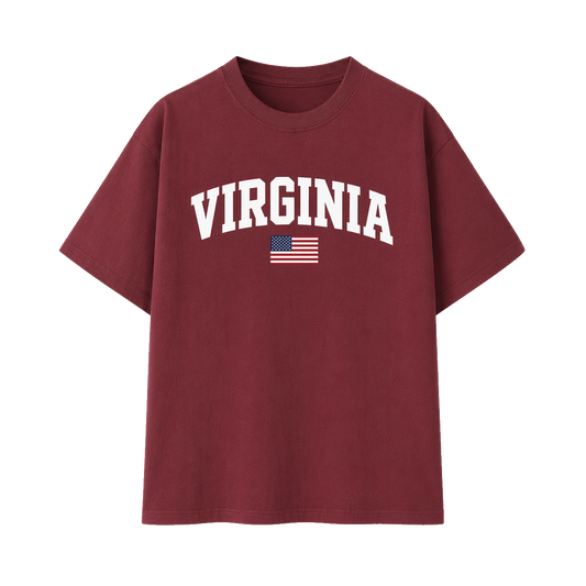 Collection 2 Virginia Essential Cotton T-Shirt - Wine Gray front