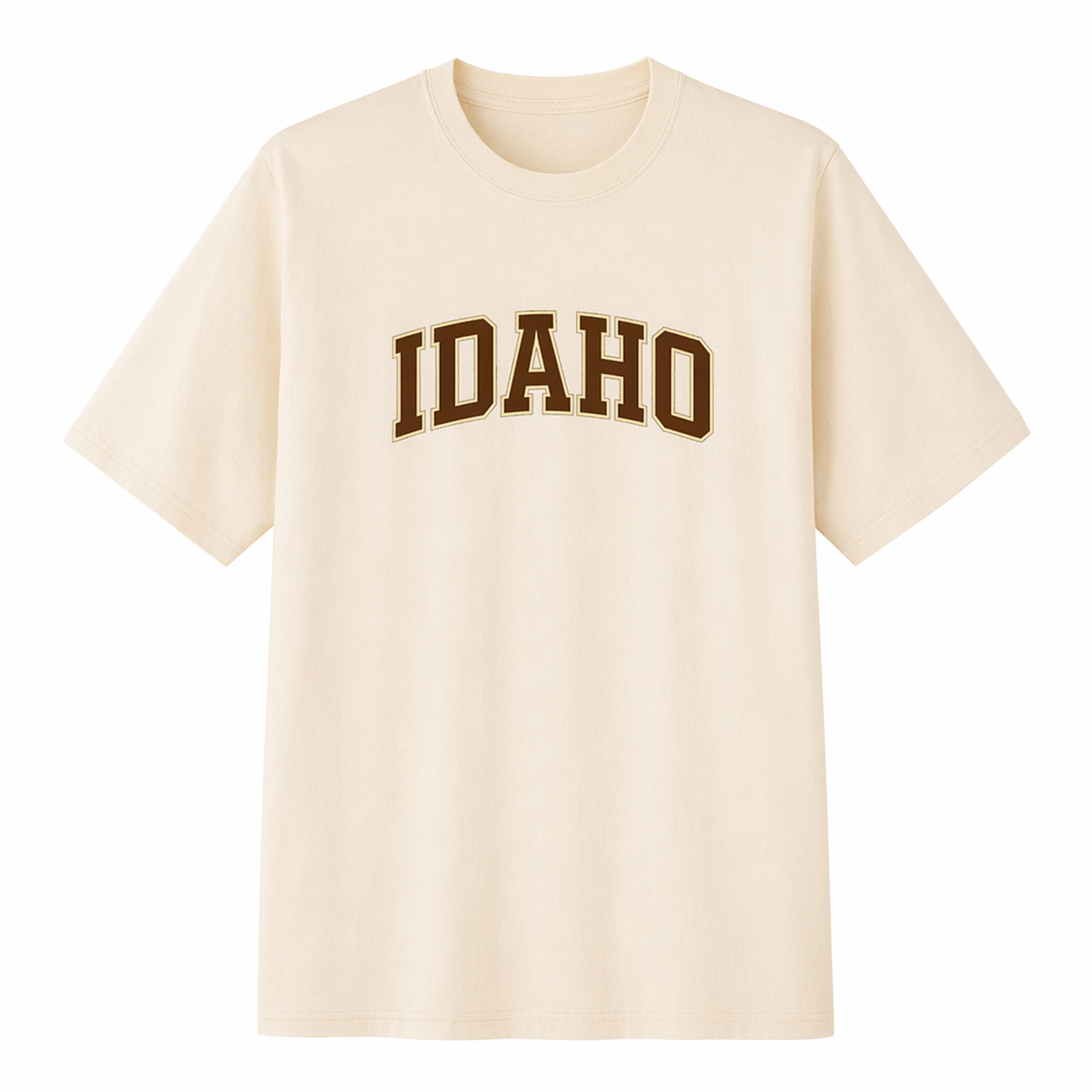Collection 1 Idaho Essential Cotton T-Shirt - Apricot front