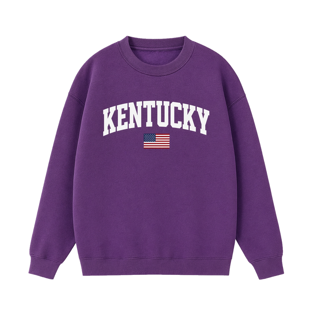 Collection 2 Kentucky Essential Heavyweight Crewneck Sweatshirt - Purple front