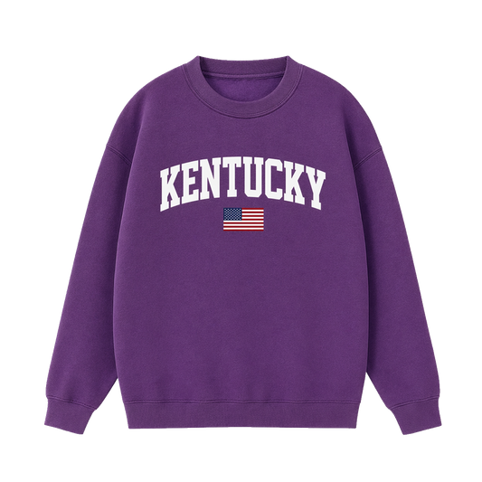 Collection 2 Kentucky Essential Heavyweight Crewneck Sweatshirt - Purple front
