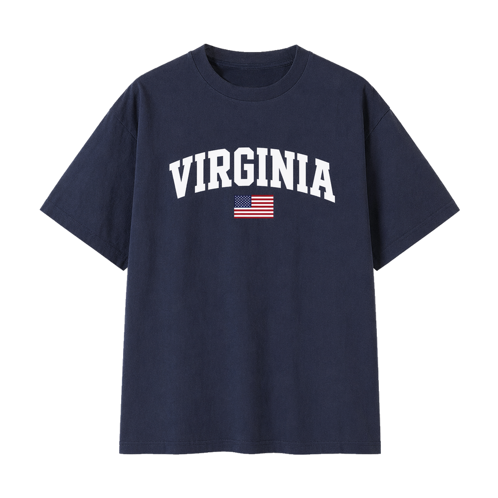 Collection 2 Virginia Essential Cotton T-Shirt - Navy Blue front
