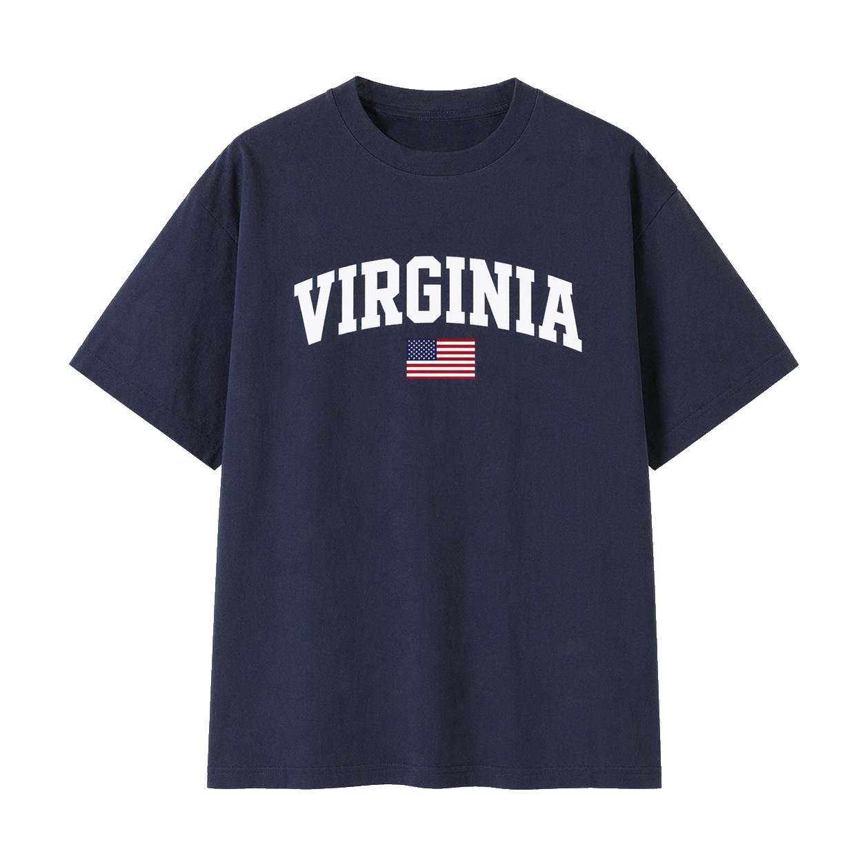 Collection 2 Virginia Essential Cotton T-Shirt - Navy Blue front