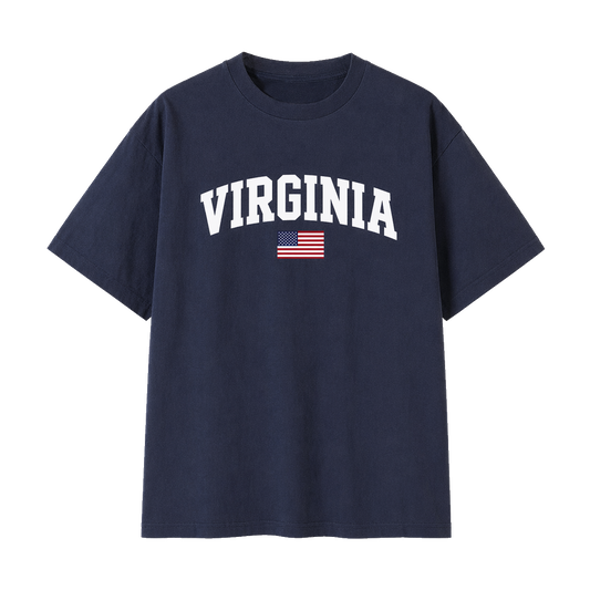 Collection 2 Virginia Essential Cotton T-Shirt - Navy Blue front