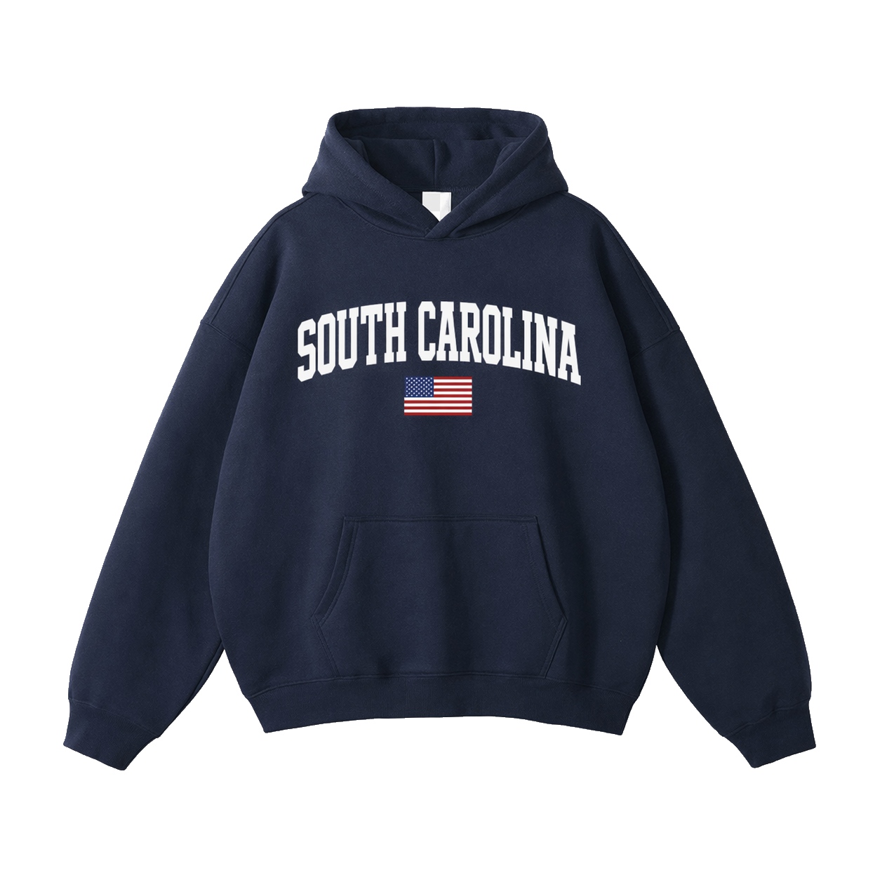 Collection 2 South Carolina Oversize Fleeced Hoodie - Navy Blue front