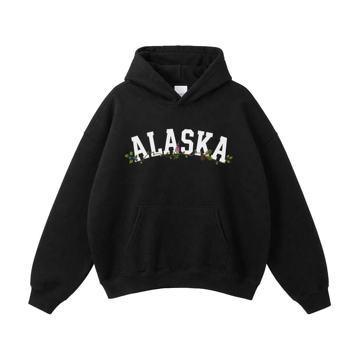 Collection 10 Alaska Oversize Fleeced Hoodie - Black front