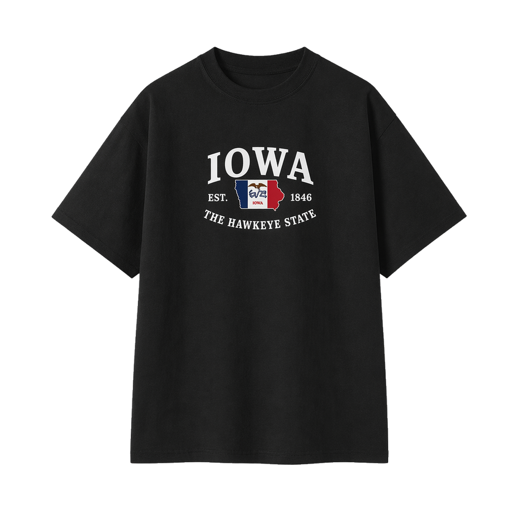 Collection 8 Iowa Essential Cotton T-Shirt - Black front