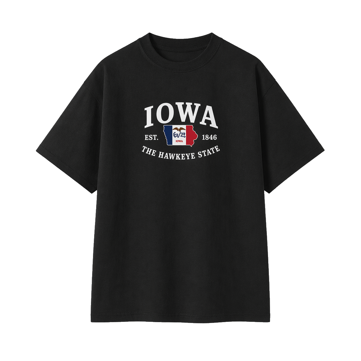 Collection 8 Iowa Essential Cotton T-Shirt - Black front