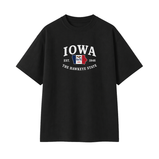 Collection 8 Iowa Essential Cotton T-Shirt - Black front