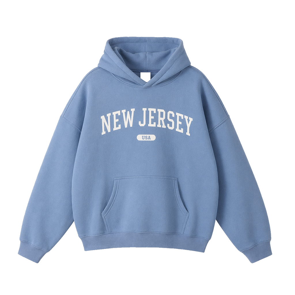 Collection 4 New Jersey Oversize Fleeced Hoodie - Medium Blue front