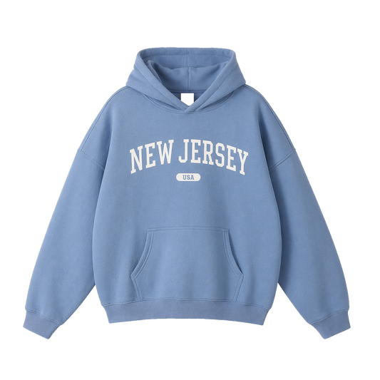 Collection 4 New Jersey Oversize Fleeced Hoodie - Medium Blue front