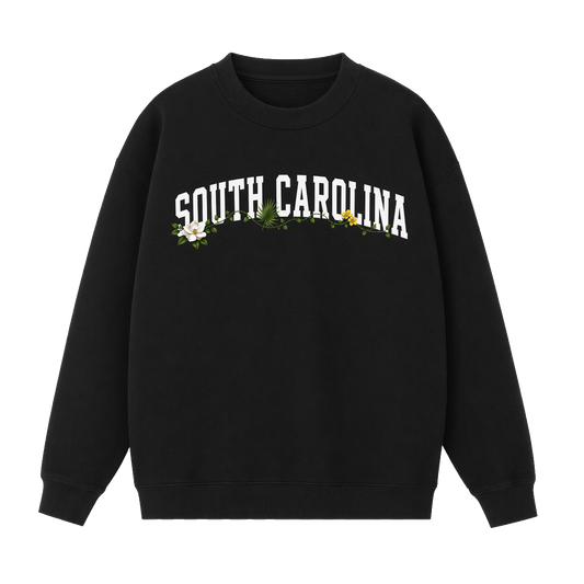 Collection 10 South Carolina Essential Heavyweight Crewneck Sweatshirt - Black front