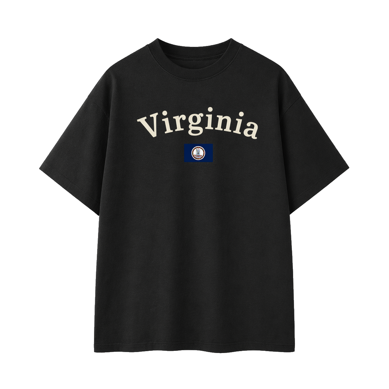 Collection 6 Virginia Essential Cotton T-Shirt - Black front