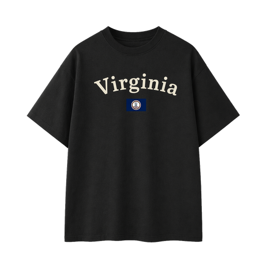Collection 6 Virginia Essential Cotton T-Shirt - Black front