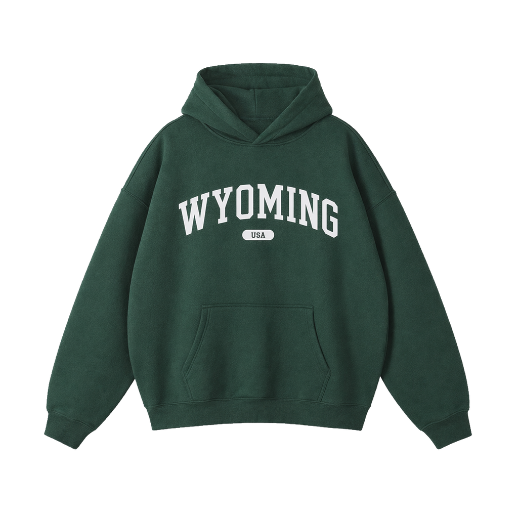 Collection 4 Wyoming Oversize Fleeced Hoodie - Eden Green front
