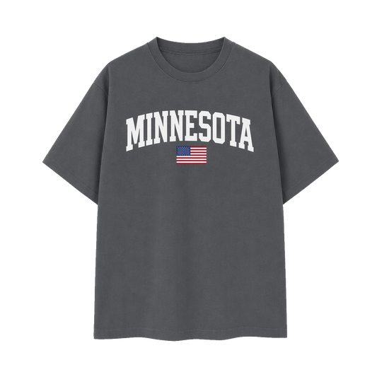 Collection 2 Minnesota Essential Cotton T-Shirt - Dark Gray front