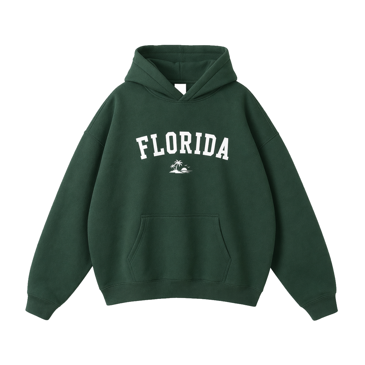Collection 9 Florida Oversize Fleeced Hoodie - Eden Green front