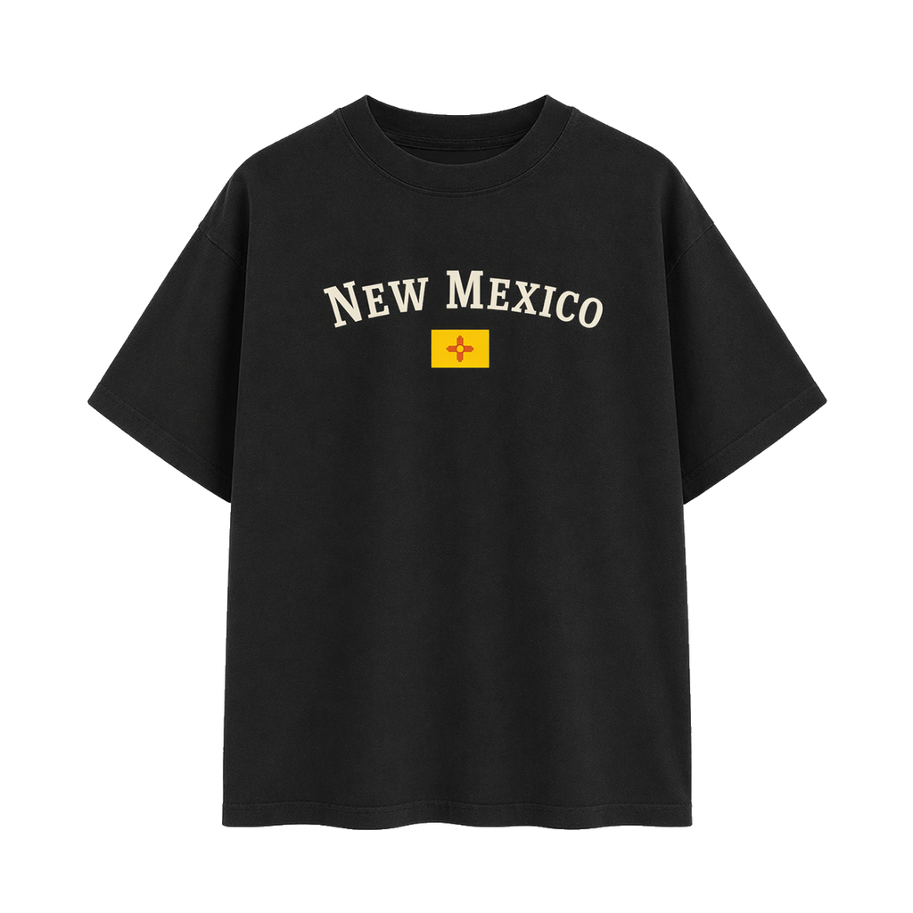 Collection 6 New Mexico Essential Cotton T-Shirt - Black front