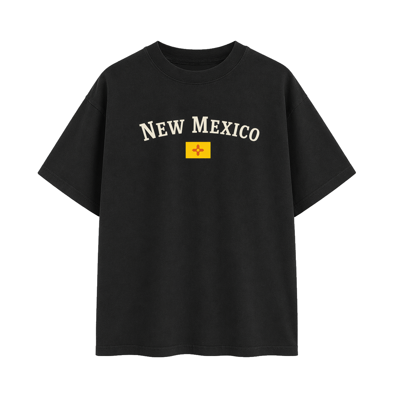 Collection 6 New Mexico Essential Cotton T-Shirt - Black front