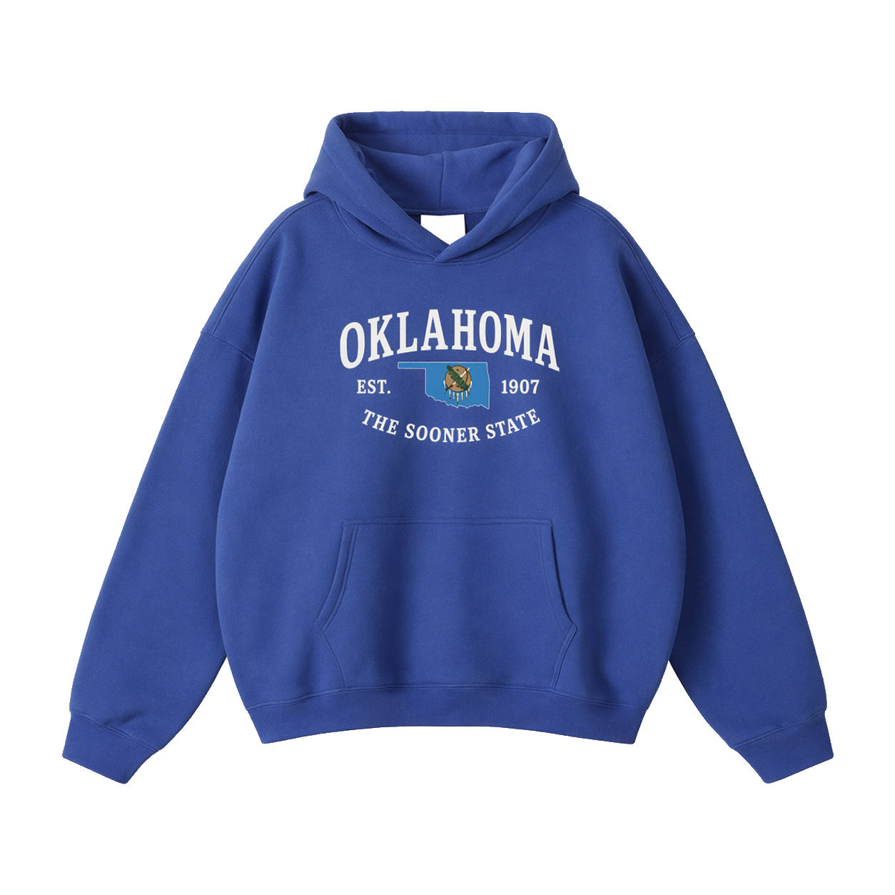 Collection 8 Oklahoma Oversize Fleeced Hoodie - Klein Blue front