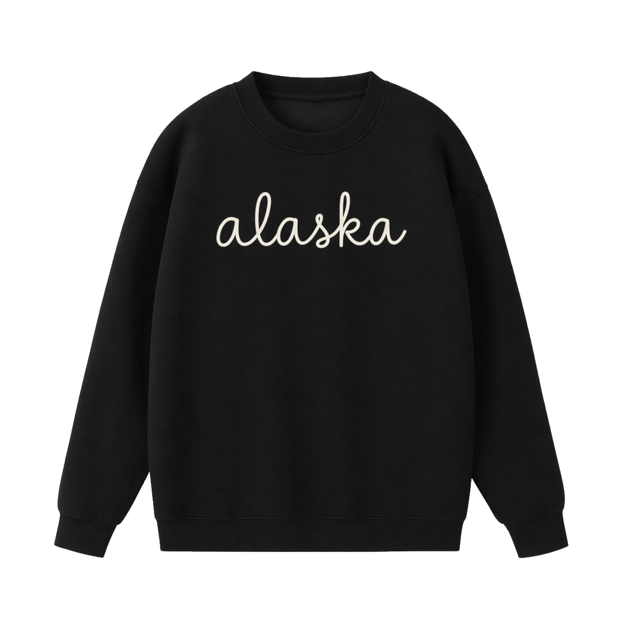 Collection 3 Alaska Essential Heavyweight Crewneck Sweatshirt - Black front