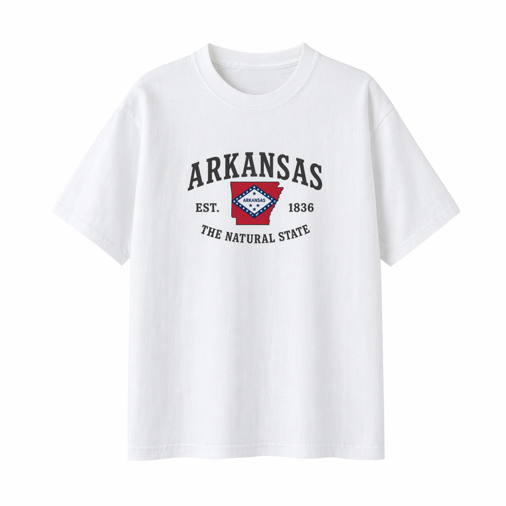 Collection 8 Arkansas Essential Cotton T-Shirt - White front