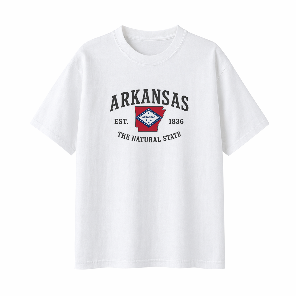 Collection 8 Arkansas Essential Cotton T-Shirt - White front