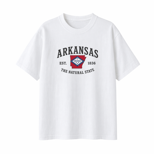 Collection 8 Arkansas Essential Cotton T-Shirt - White front