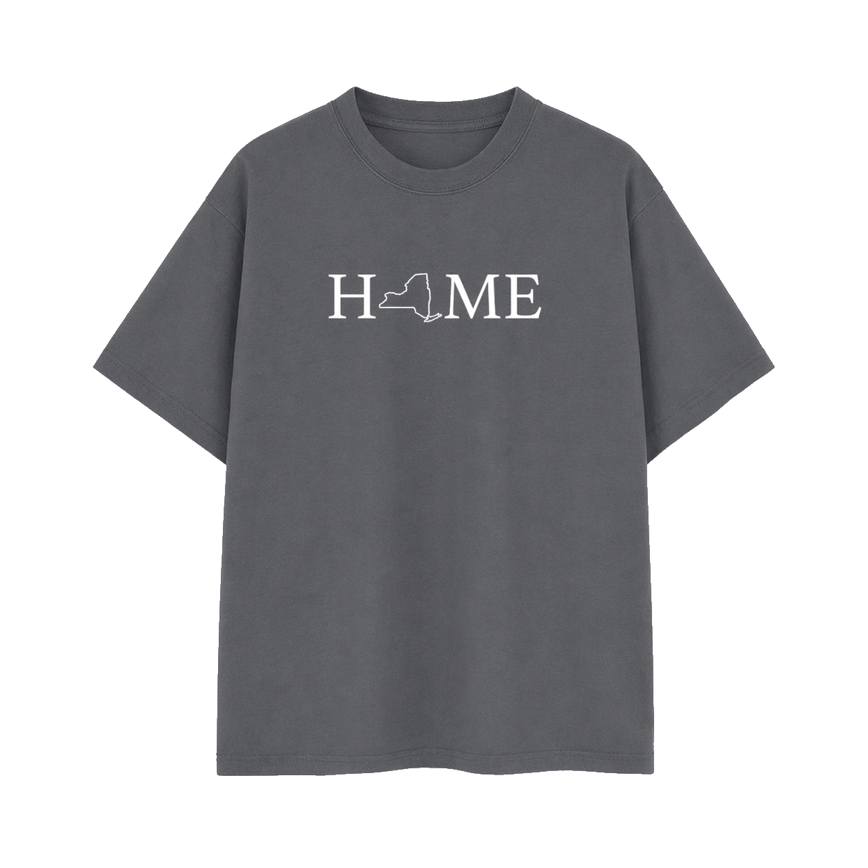 Collection 5 New York Essential Cotton T-Shirt - Dark Gray front