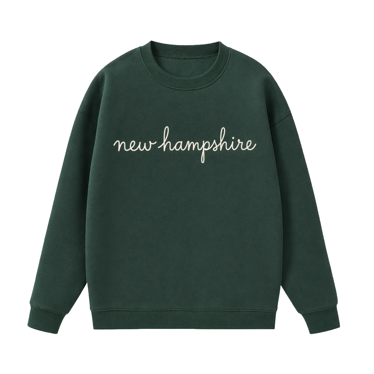 Collection 3 New Hampshire Essential Heavyweight Crewneck Sweatshirt - Dark Green front