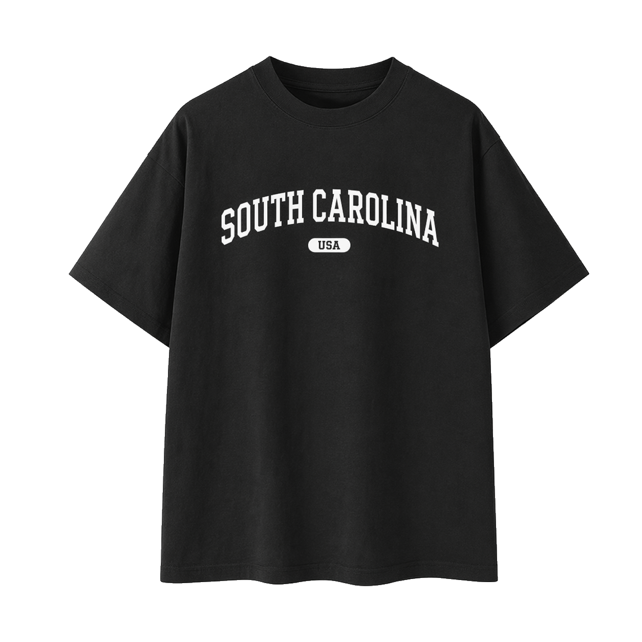 Collection 4 South Carolina Essential Cotton T-Shirt - Black front
