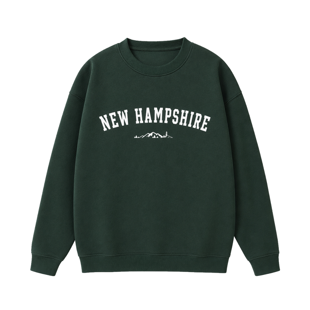 Collection 9 New Hampshire Essential Heavyweight Crewneck Sweatshirt - Dark Green front