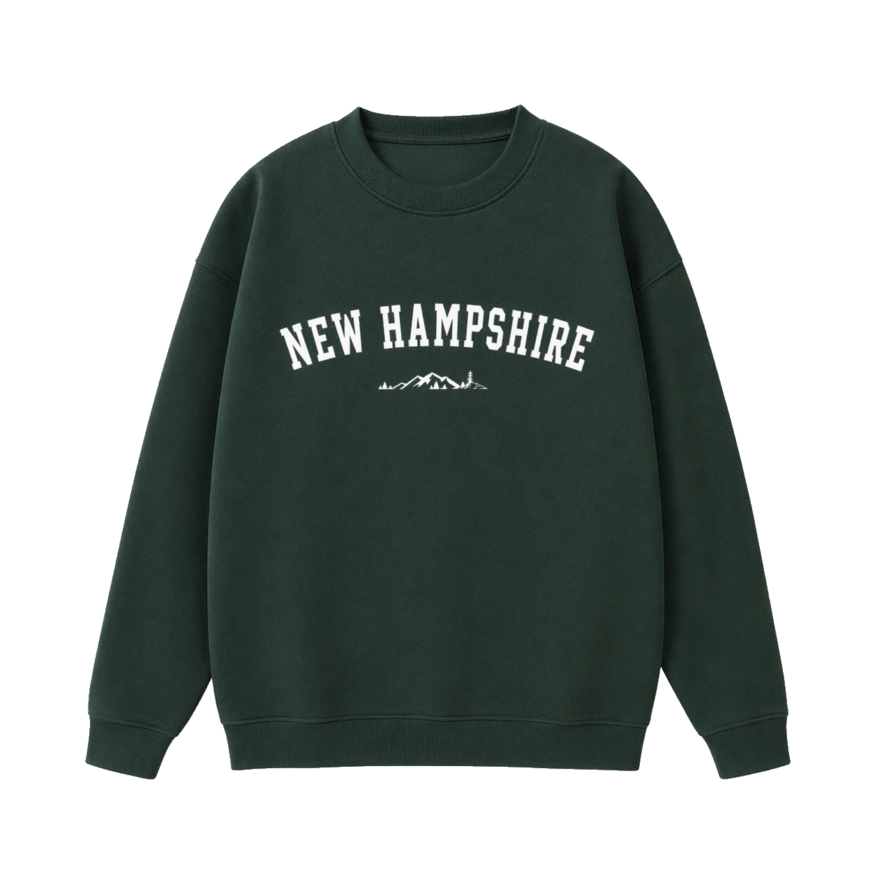Collection 9 New Hampshire Essential Heavyweight Crewneck Sweatshirt - Dark Green front
