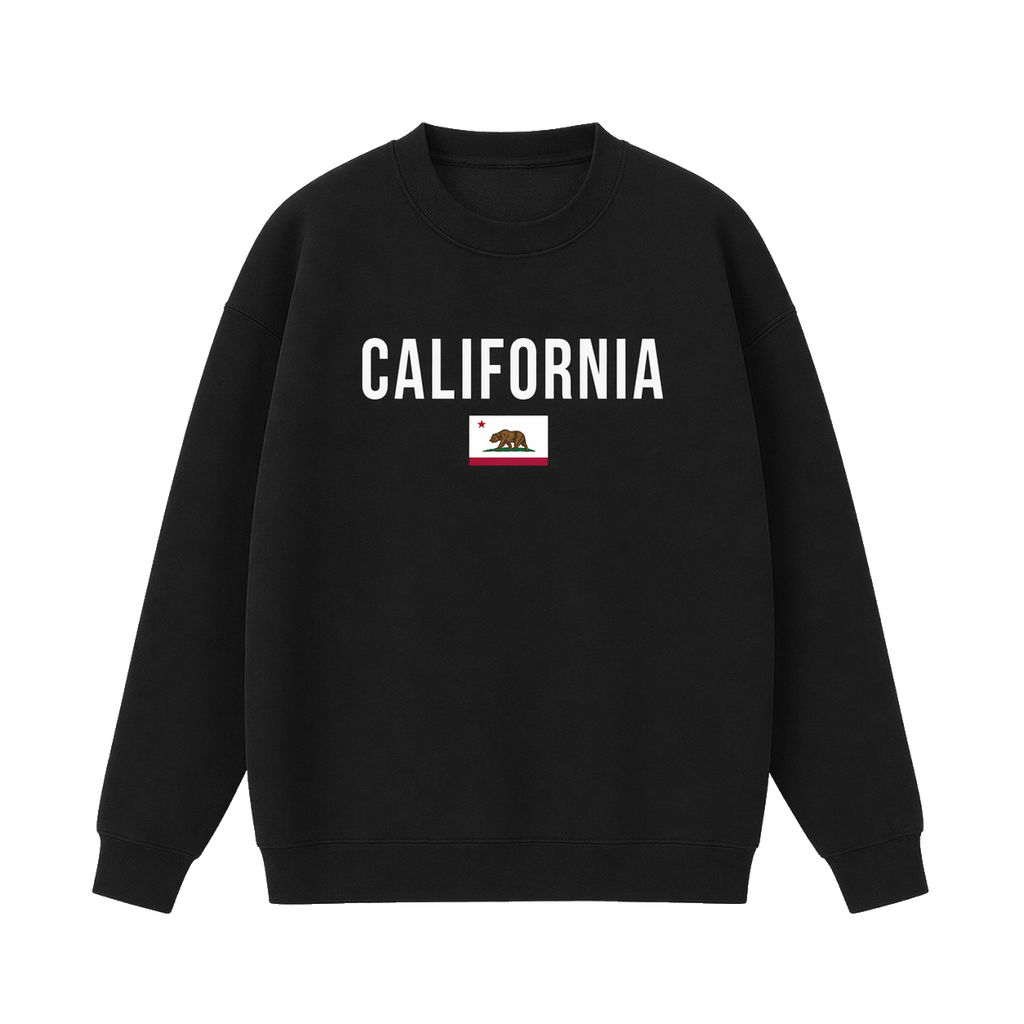 Collection 7 California Essential Heavyweight Crewneck Sweatshirt - Black front