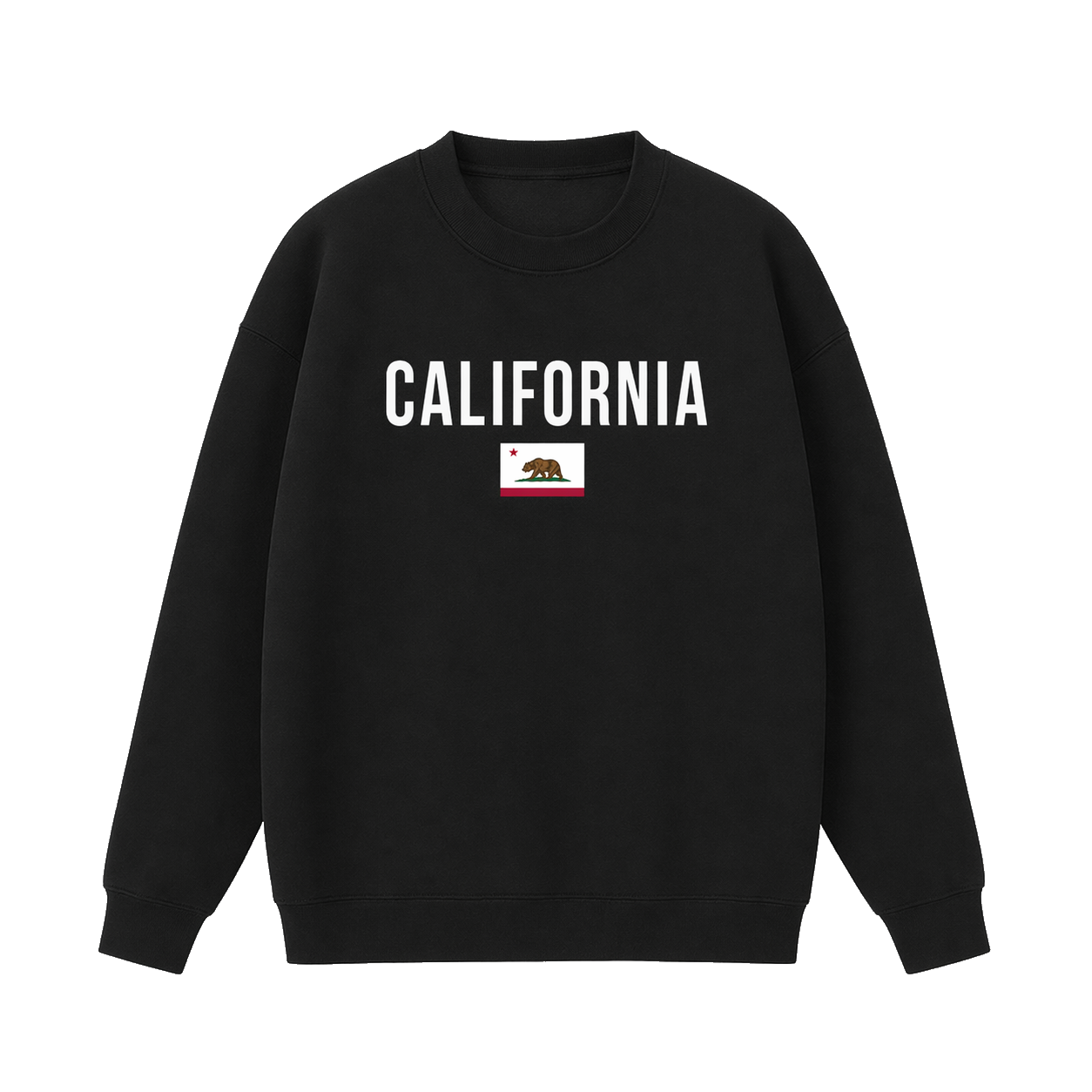 Collection 7 California Essential Heavyweight Crewneck Sweatshirt - Black front