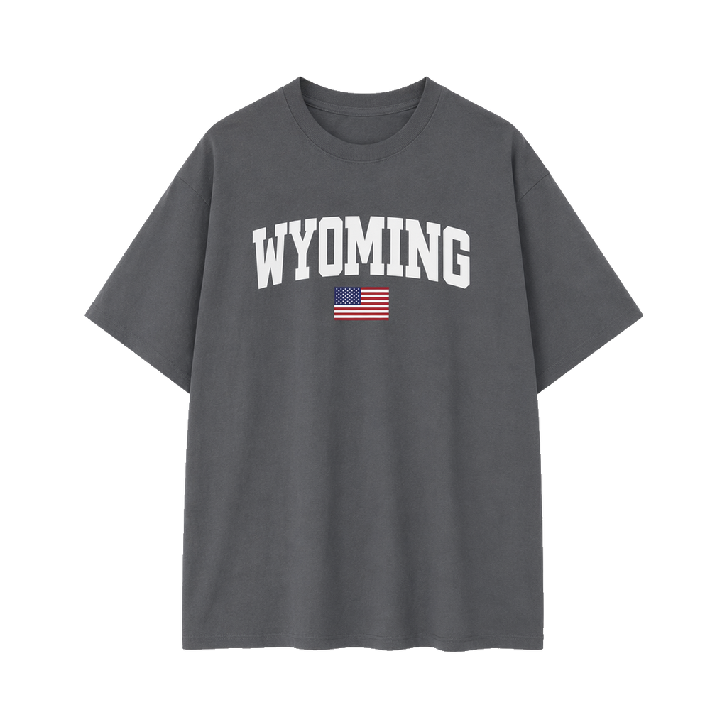 Collection 2 Wyoming Essential Cotton T-Shirt - Dark Gray front