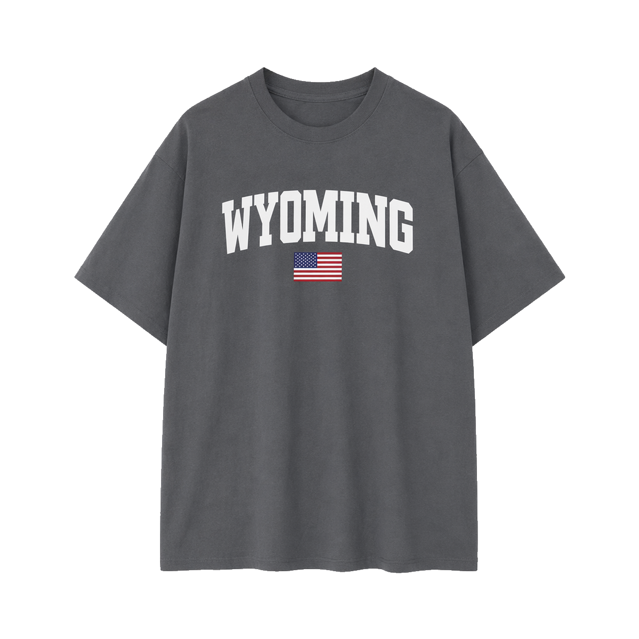Collection 2 Wyoming Essential Cotton T-Shirt - Dark Gray front