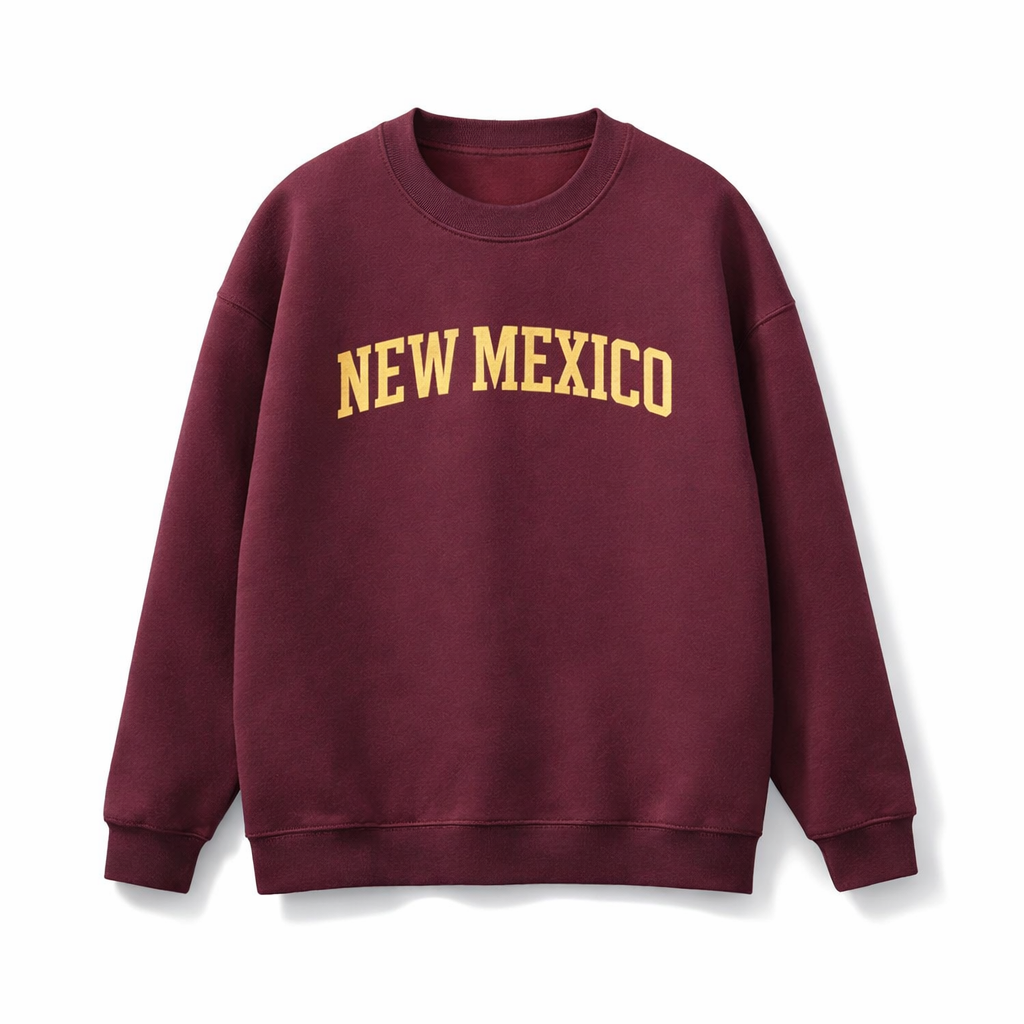 Collection 1 New Mexico Essential Heavyweight Crewneck Sweatshirt - Dull Red front
