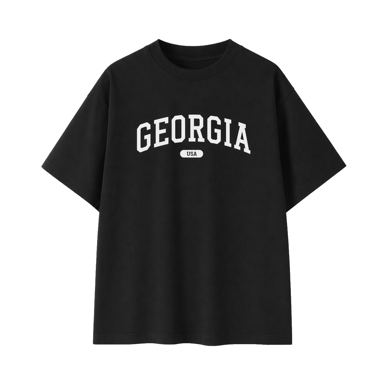 Collection 4 Georgia Essential Cotton T-Shirt - Black front
