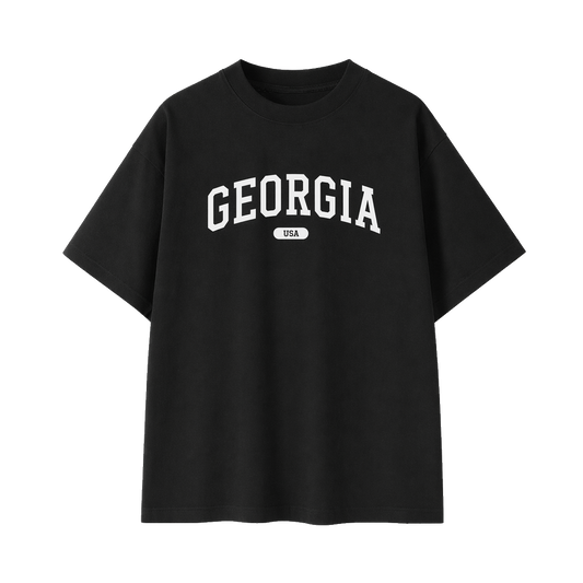 Collection 4 Georgia Essential Cotton T-Shirt - Black front