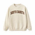 Collection 1 South Dakota Essential Heavyweight Crewneck Sweatshirt - Cream front