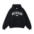 Collection 4 Michigan Oversize Fleeced Hoodie - Black front