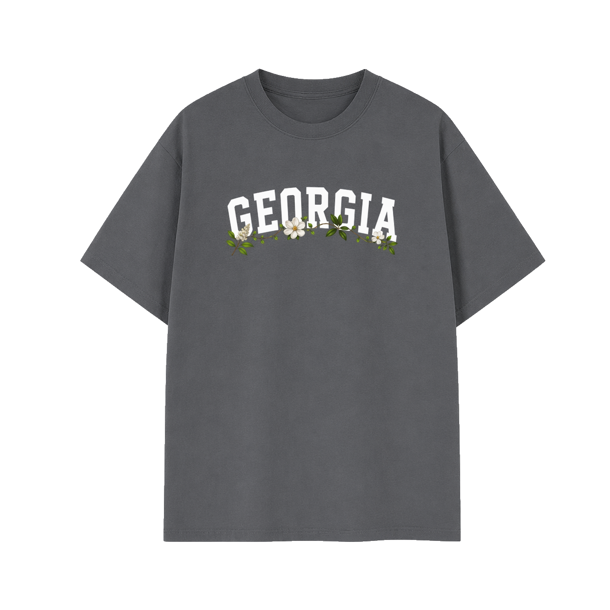 Collection 10 Georgia Essential Cotton T-Shirt - Dark Gray front
