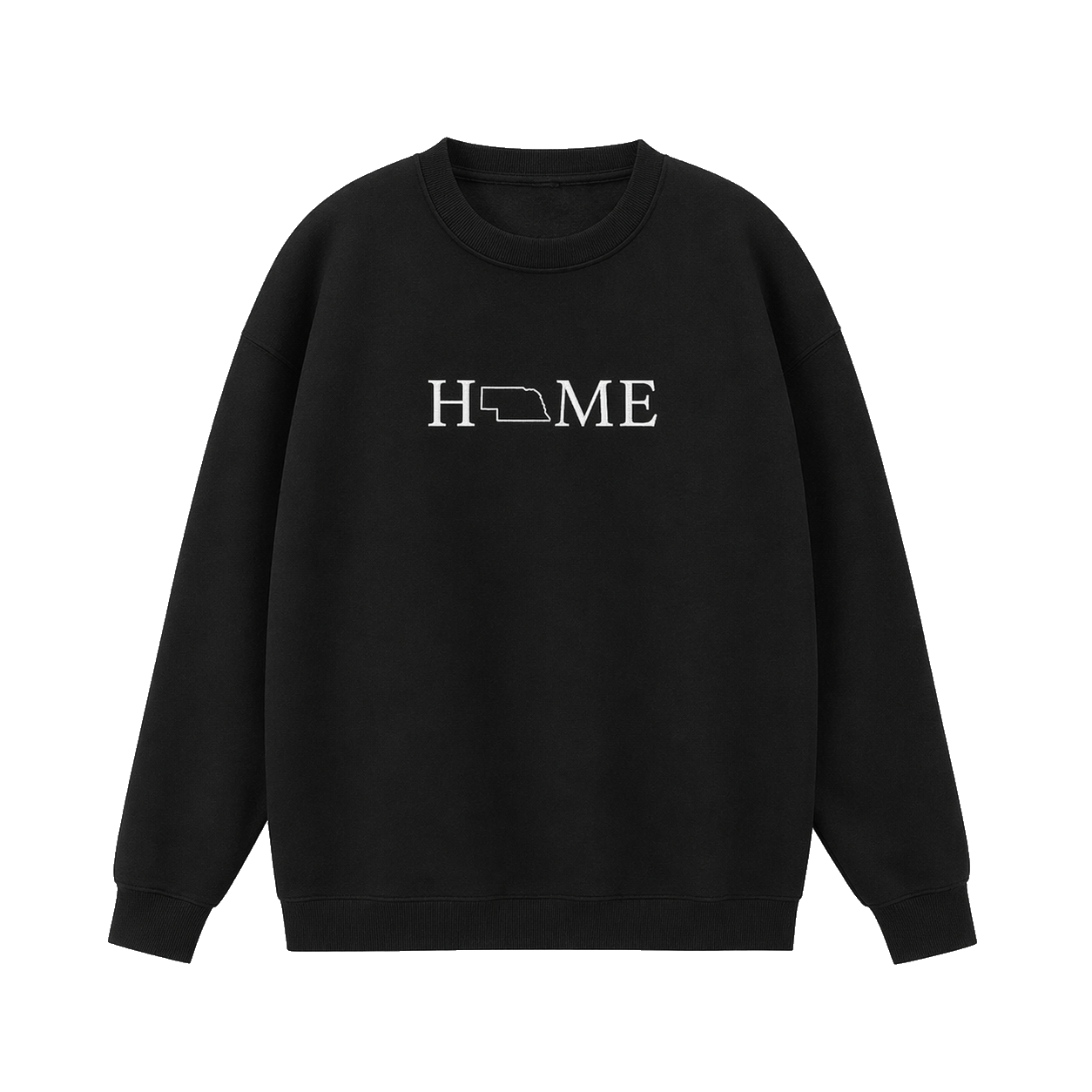 Collection 5 Nebraska Essential Heavyweight Crewneck Sweatshirt - Black front