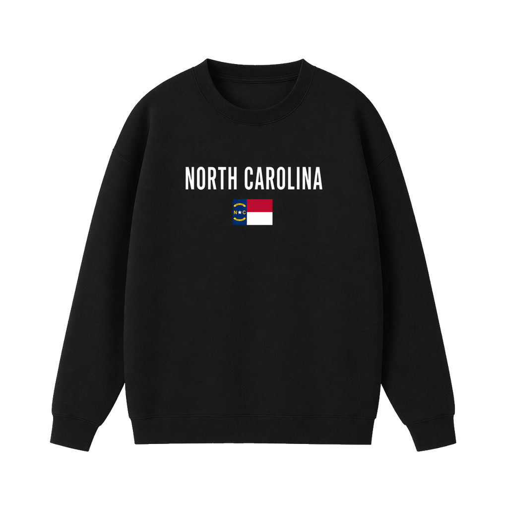 Collection 7 North Carolina Essential Heavyweight Crewneck Sweatshirt - Black front