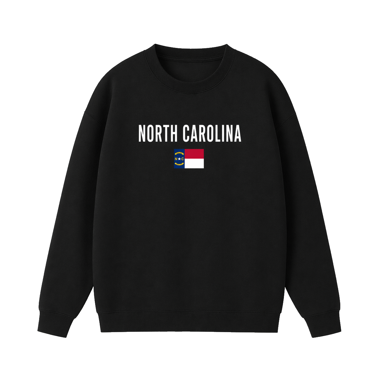 Collection 7 North Carolina Essential Heavyweight Crewneck Sweatshirt - Black front