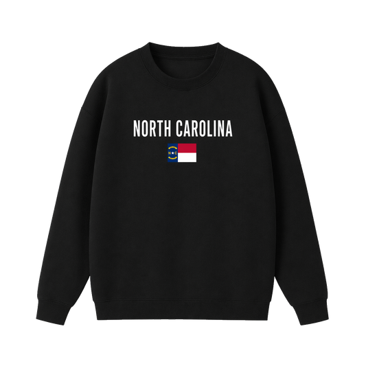Collection 7 North Carolina Essential Heavyweight Crewneck Sweatshirt - Black front