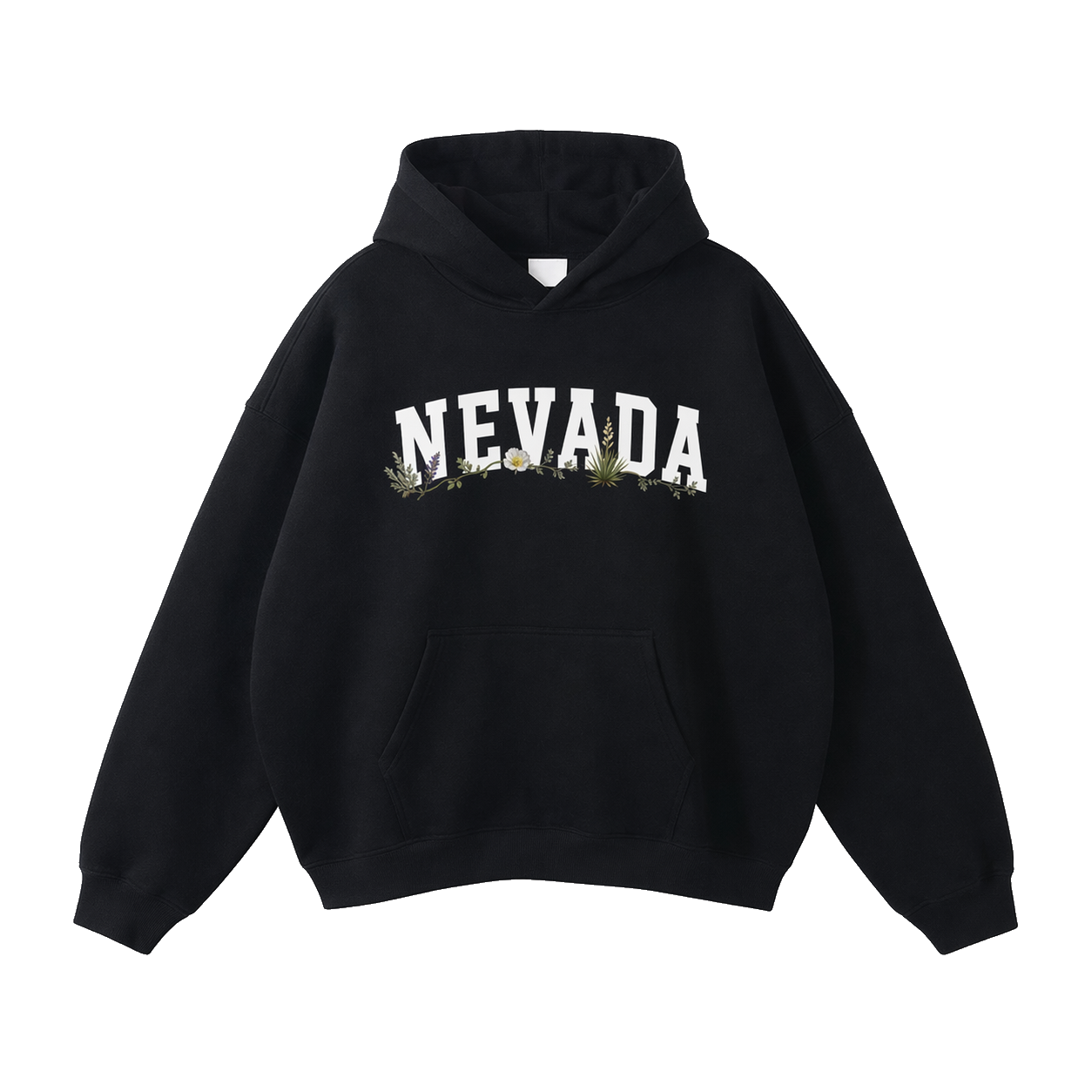 Collection 10 Nevada Oversize Fleeced Hoodie - Black front